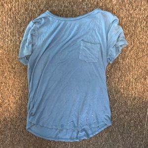 Blue shirt sleeve top